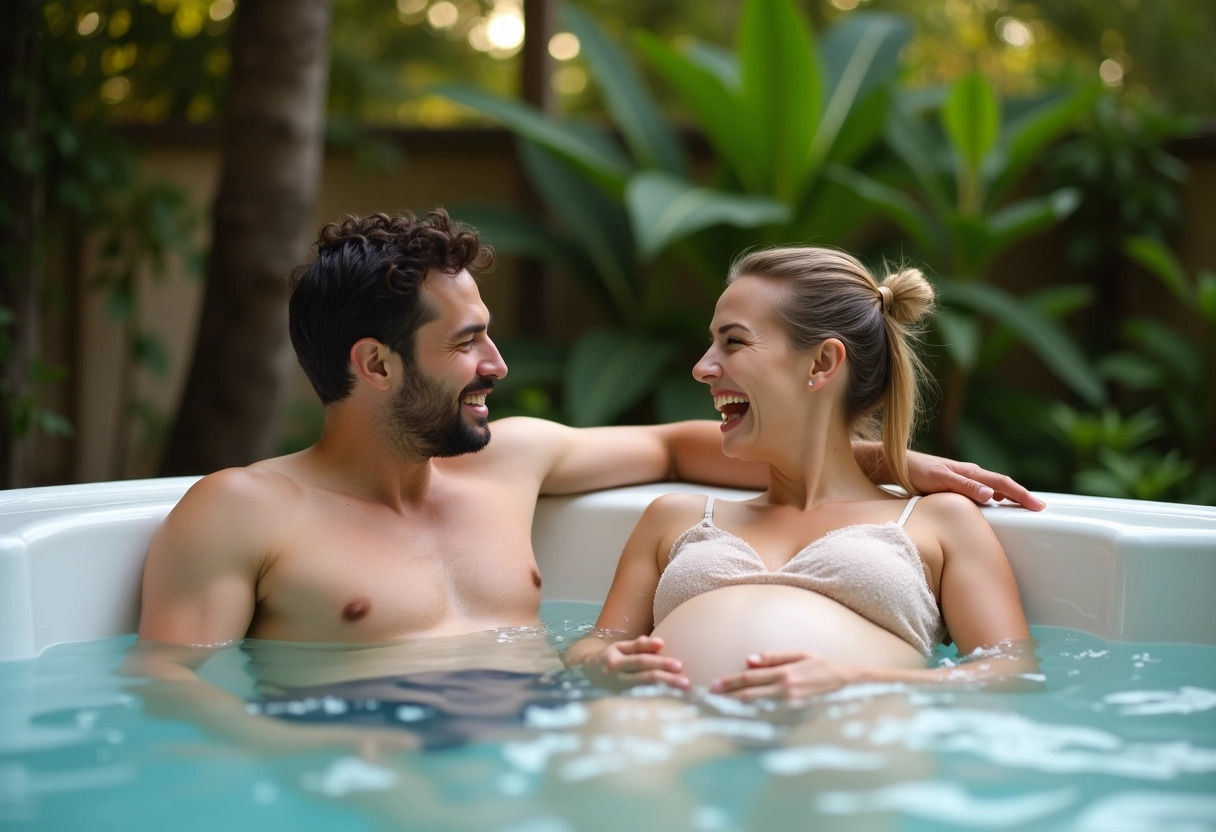 femme enceinte jacuzzi